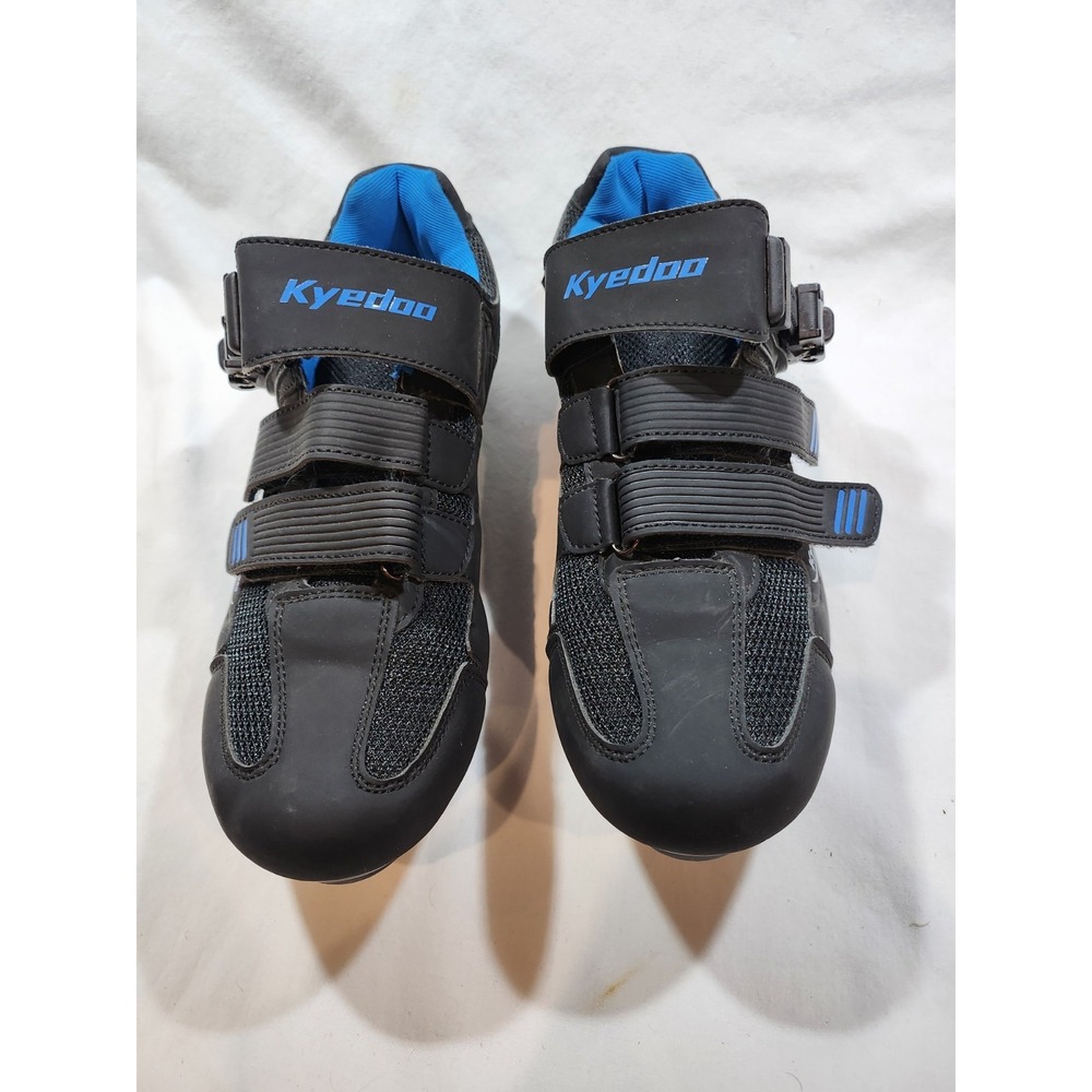 Kyedoo~Cycling Shoes~ w/Cleats~Size 41~ Blue and Black~ Adjustable~ Excellent